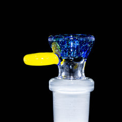 Glass By Santi - Yellow Paddle Dichro 14mm Slide