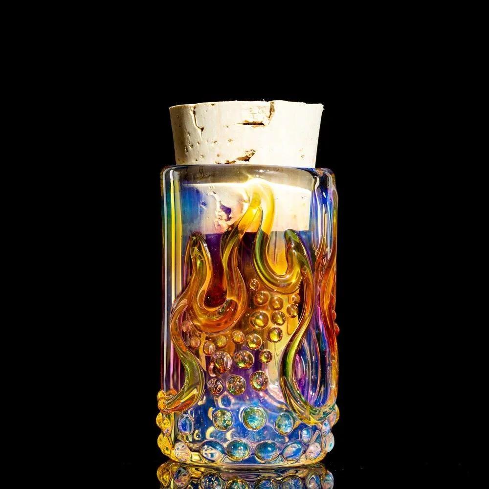 Glass Distractions - Fume Flaming Skull Jar