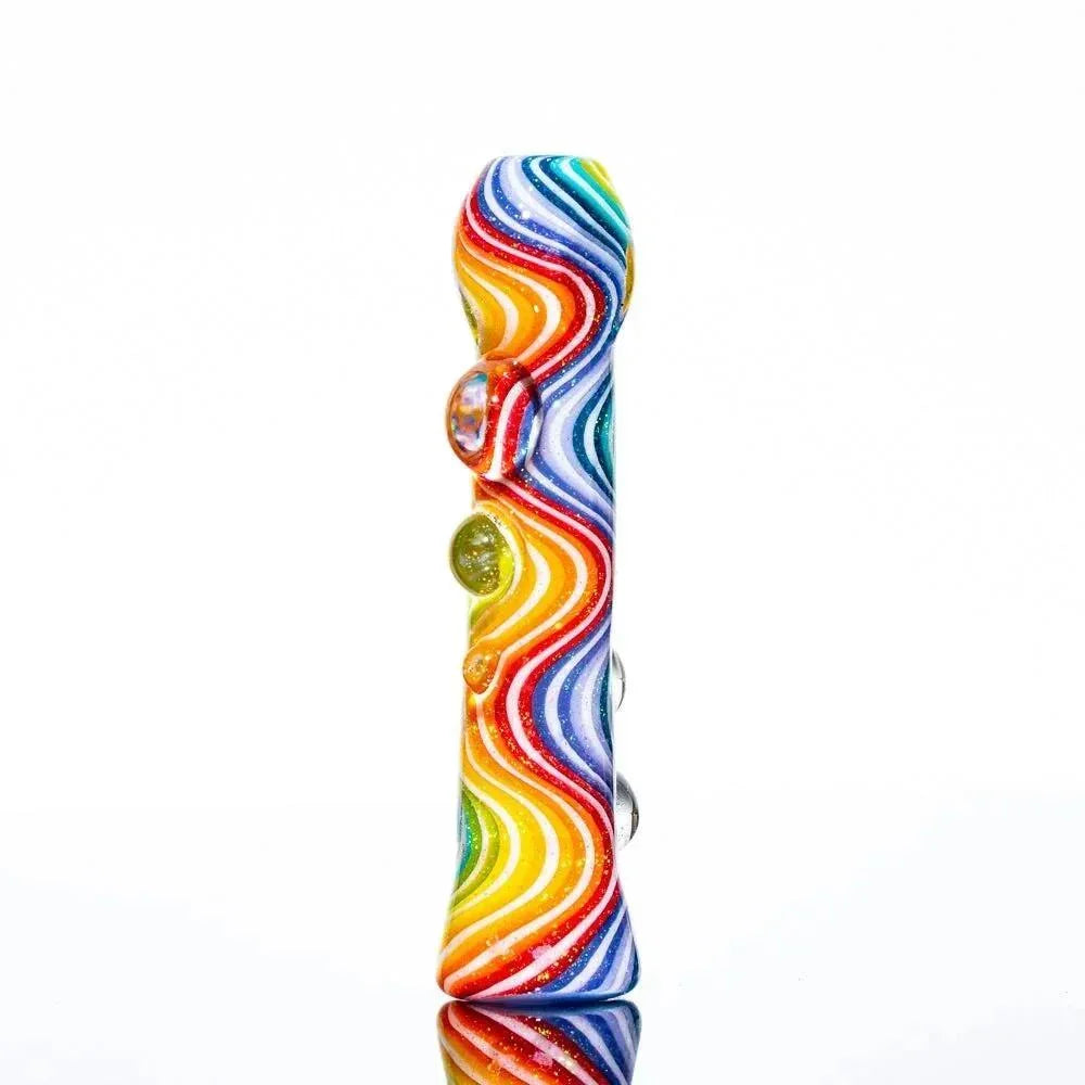 Glass Distractions - Rainbow Dichro Wig Wag Onie