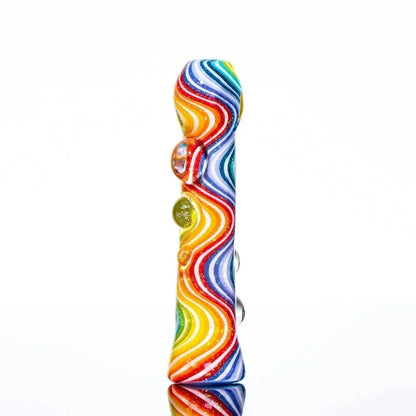 Glass Distractions - Rainbow Dichro Wig Wag Onie