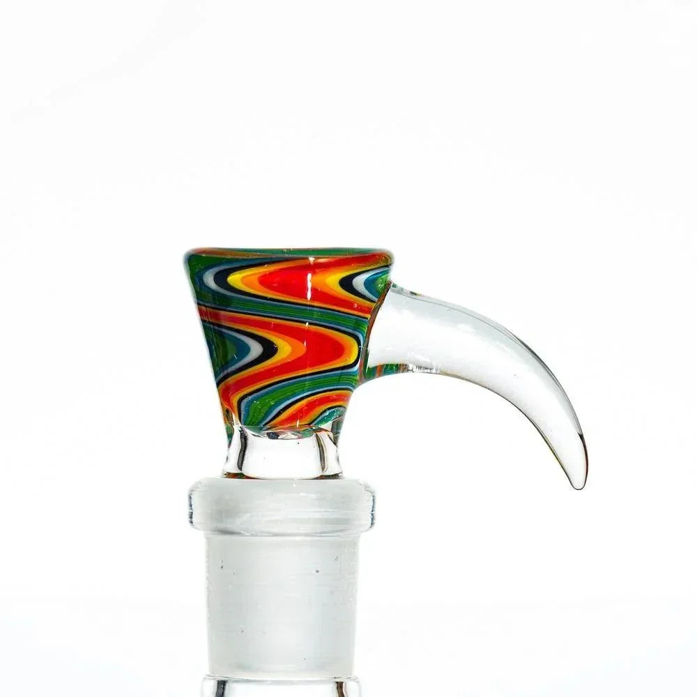 Glass Distractions - Red, Green & White Wig Wag 14mm Flare Slide