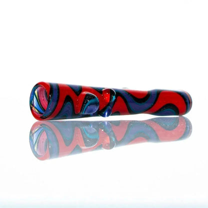 Glass Distractions - Red & Purple Wig Wag Onie