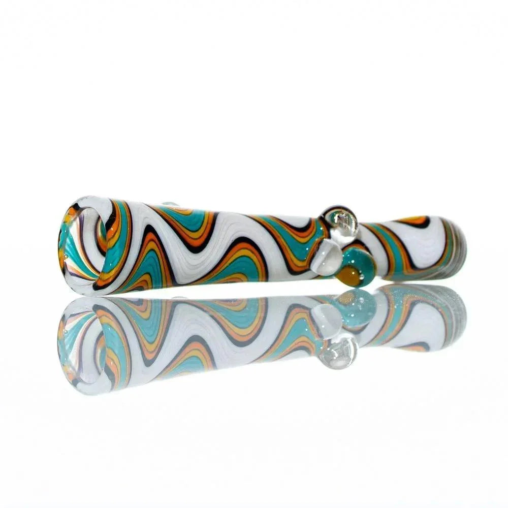 Glass Distractions - White, Blue, Green & Orange Wig Wag Onie