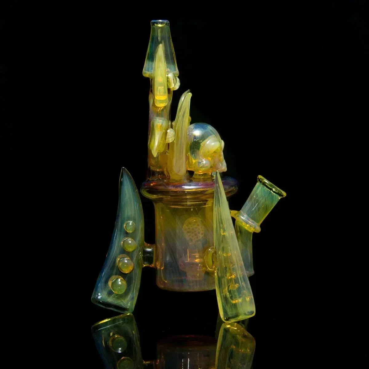 Hendy Glass Fume Northstar Yellow Skull Shrine – Stoked
