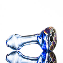 Hot Mess Glass - Amber Blue Dot Stack Spoon
