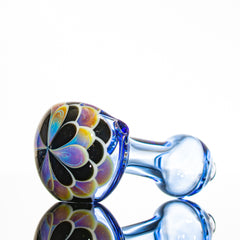 Hot Mess Glass - Amber Blue Dot Stack Spoon