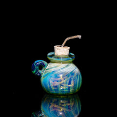 Hot Mess Glass - Amber Green Hemp Wick Jar
