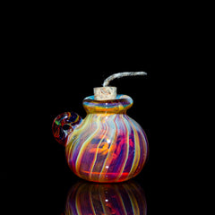 Hot Mess Glass - Amber Purple Hemp Wick Jar
