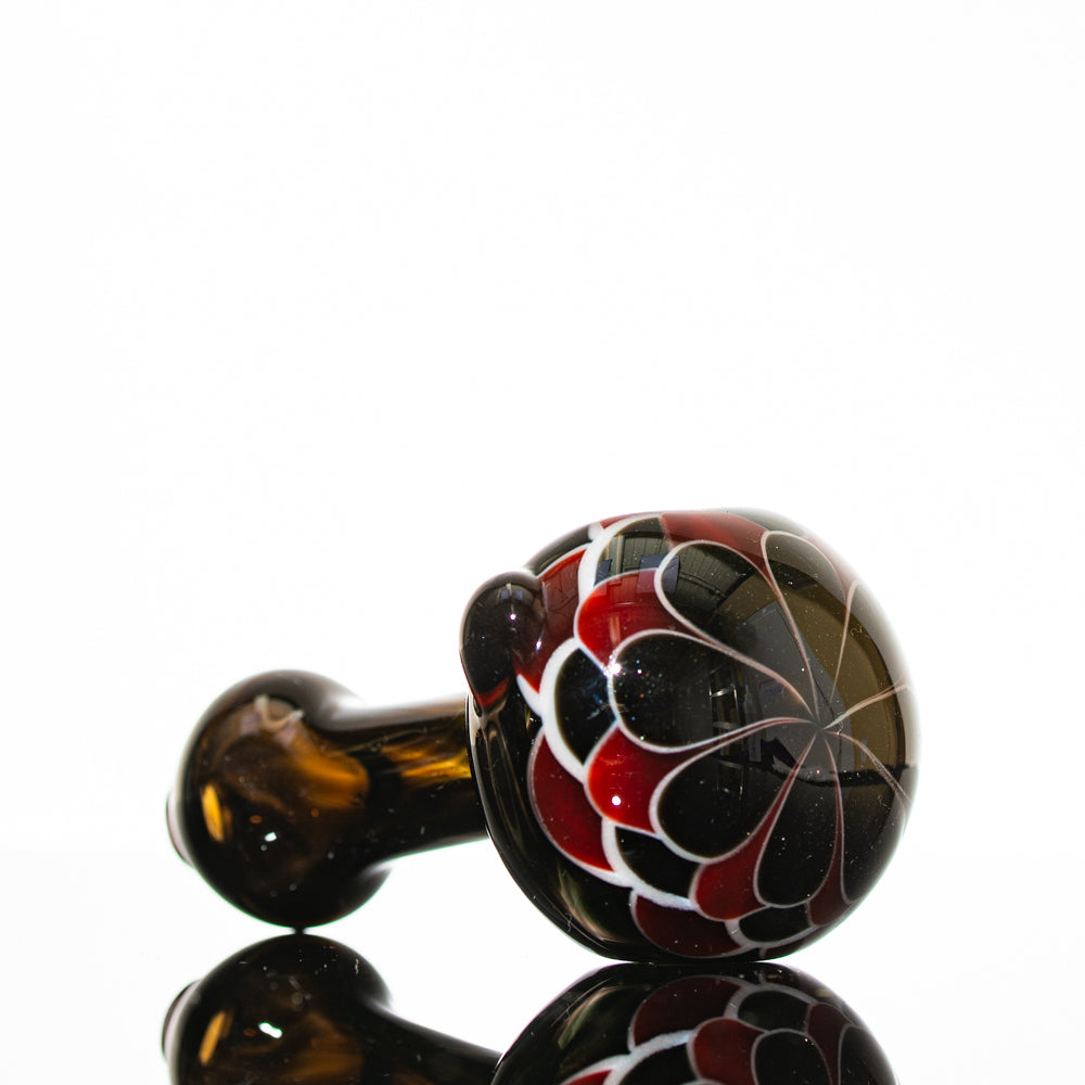 Hot Mess Glass -Black & Red Dot Stack Spoon