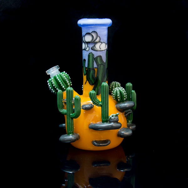 Grimm Glass x Greg Wilson Cactus Rig de doble capa con tapa de carburador