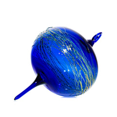 Entrega de adornos 2021: Jason Howard - Adorno azul con cordones de larguero ahumado plateado