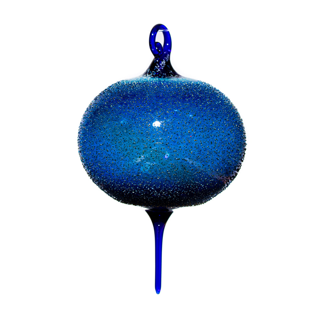 2021 Ornament Drop: Jason Howard - Silver Snow Sparkle Blue Ornament