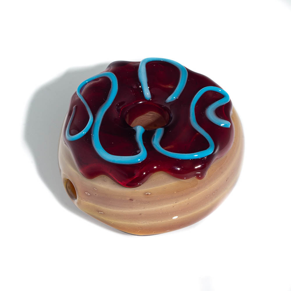 KGB "Glazed" - Cherry Drizzle Large Donut Dry Pipe
