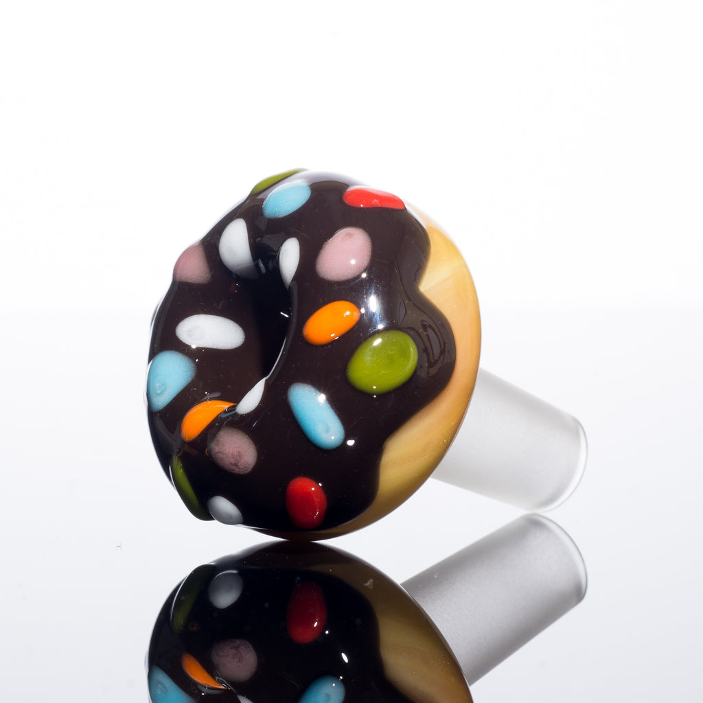 KGB Glass - Chocolate Frosted Spinkles 14mm Donut Slide