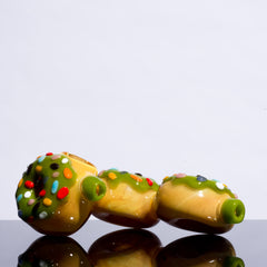KGB Glass - Pistachio Frosted Sprinkles Donut Cluster