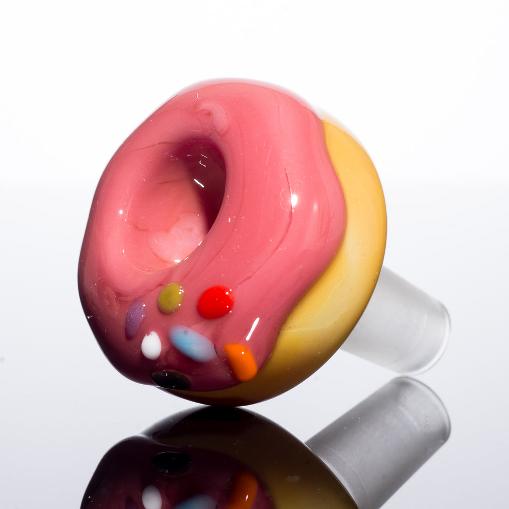 KGB Glass - Strawberry Frosted 14mm Donut Slide