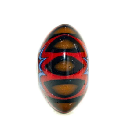 Kevin O'Grady - Red & Black Chevron Lentil Bead