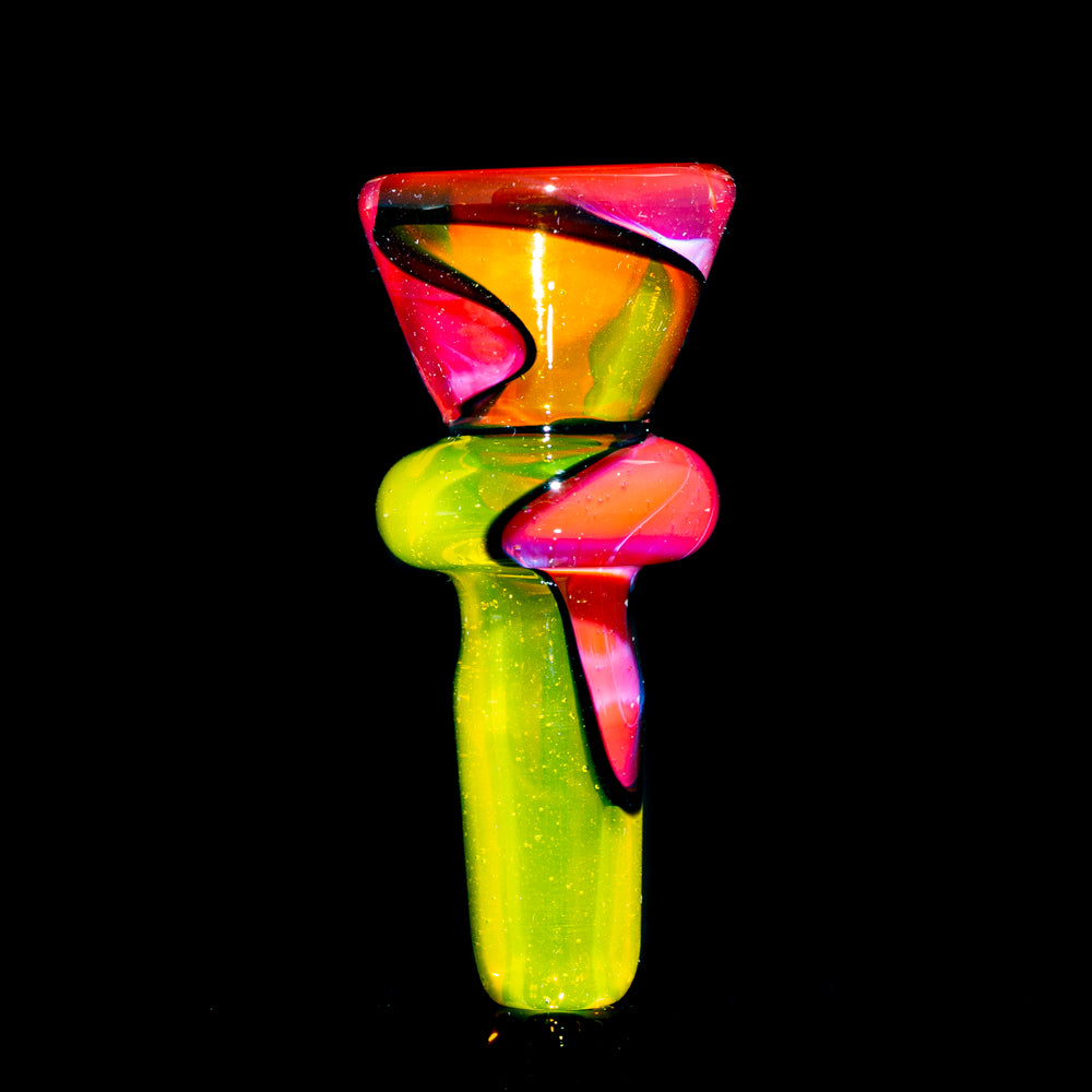 Liam The Glass Guy - Lemon Drop, Pink Slyme & Lava Montage 14MM Martini Slide