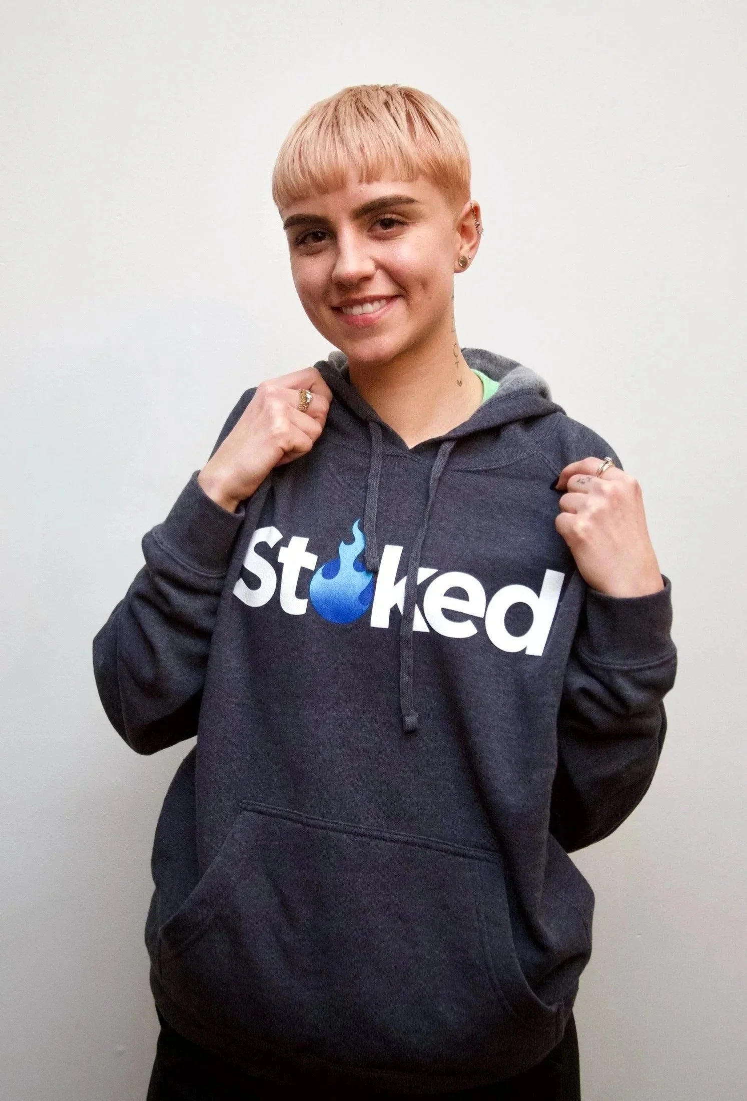 Stoked Provisions - Heather Gray Light Hoodie