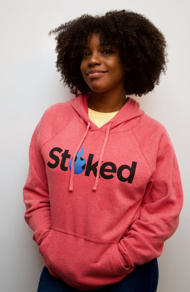 Stoked Provisions - Heather Pink Light Hoodie