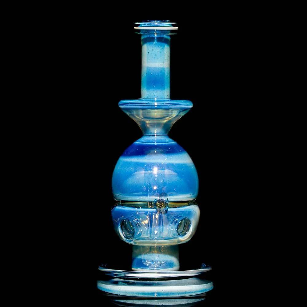 Miner Glass - Blue Stardust & Ghost Fab Egg Rig 10mm