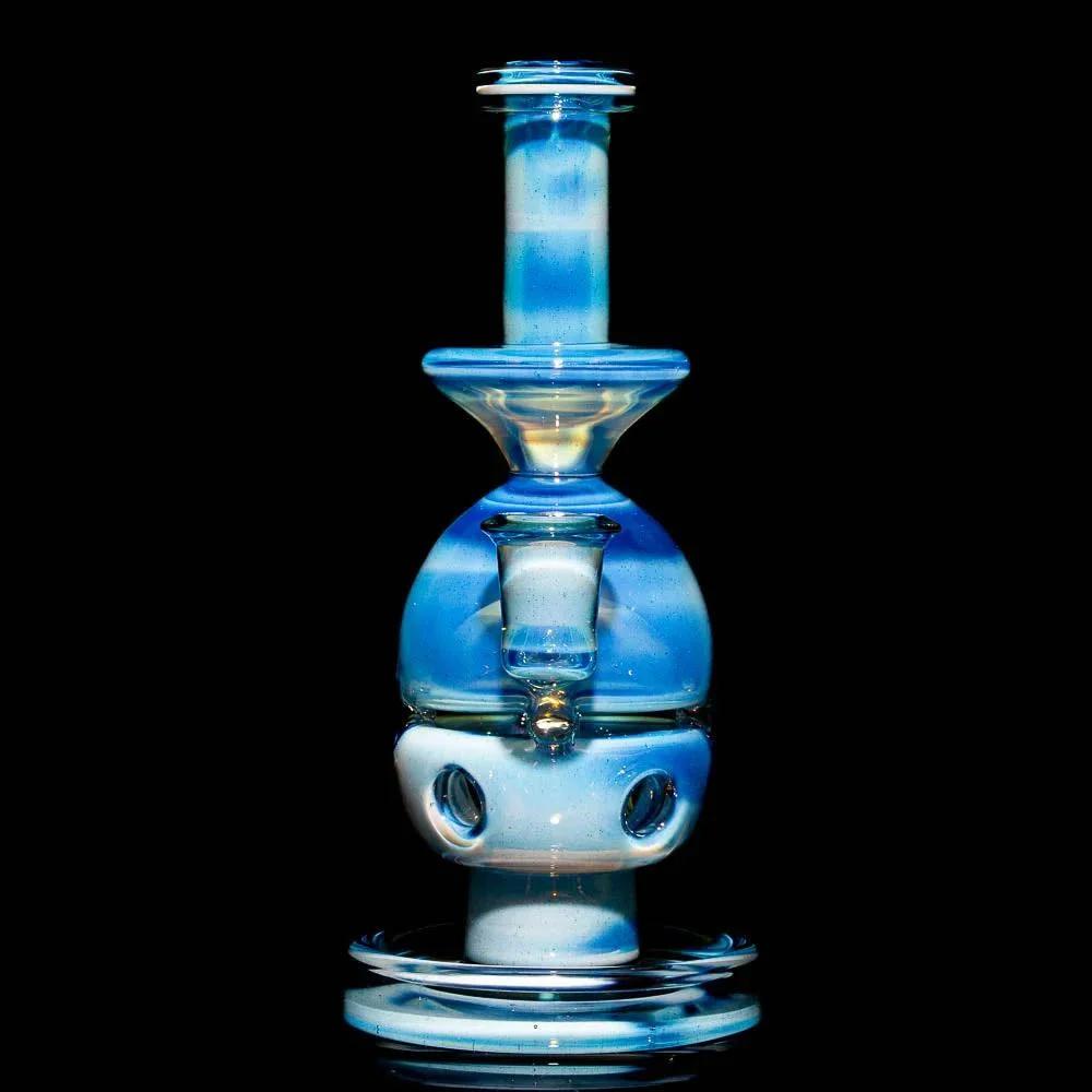 Miner Glass - Blue Stardust & Ghost Fab Egg Rig 10mm