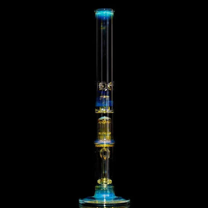 Mr. E - Fume Double Perc Flower Tube  w/ Slide