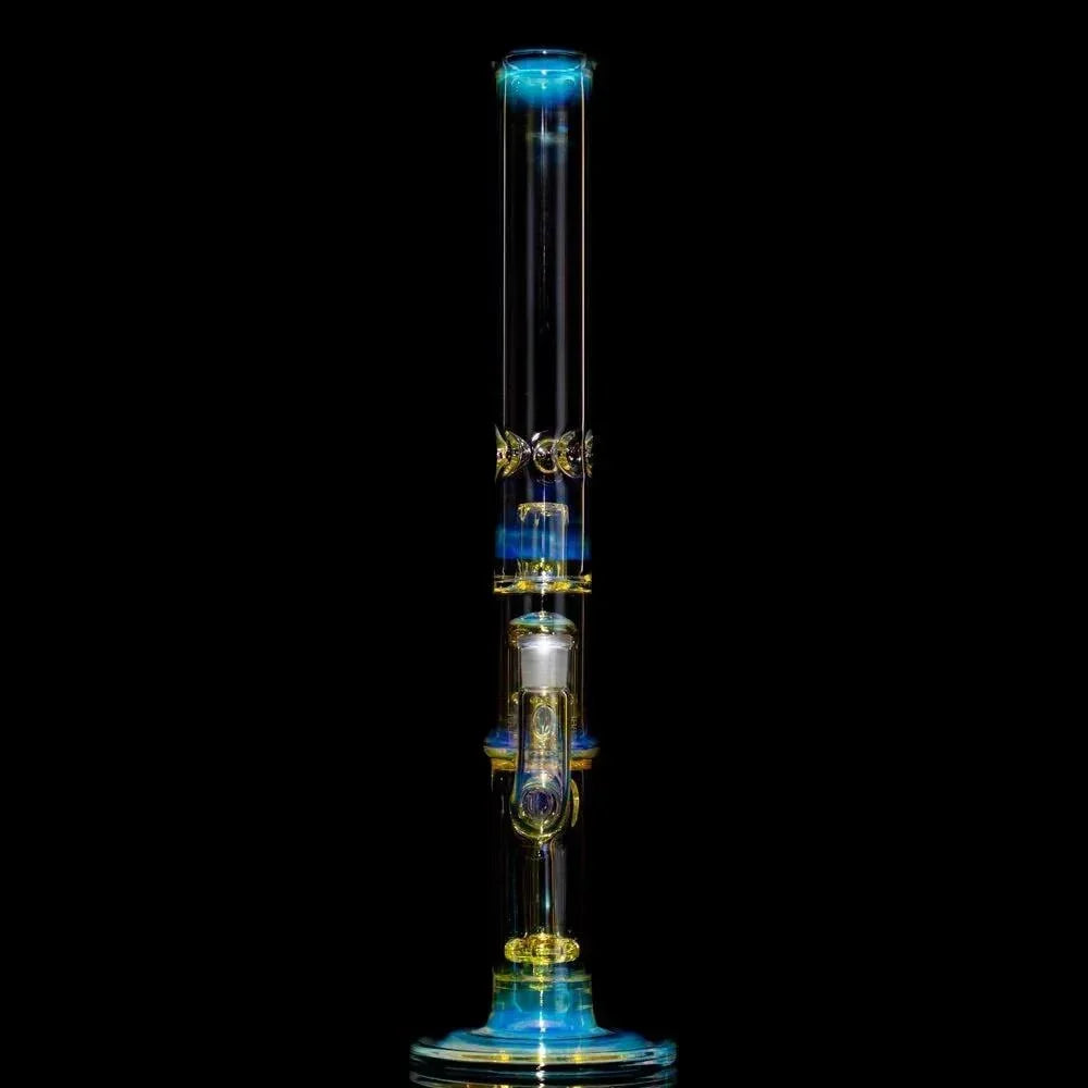 Mr. E - Fume Double Perc Flower Tube  w/ Slide