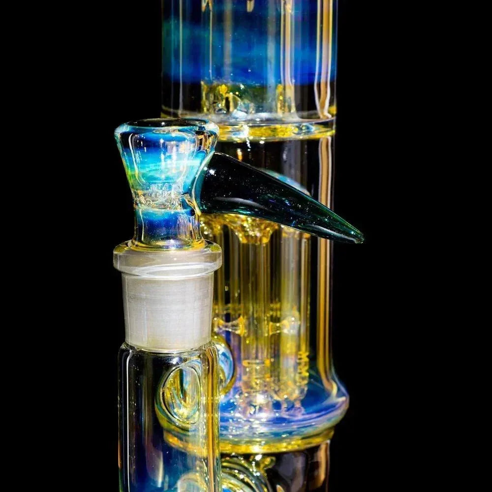 Mr. E - Fume Double Perc Flower Tube  w/ Slide