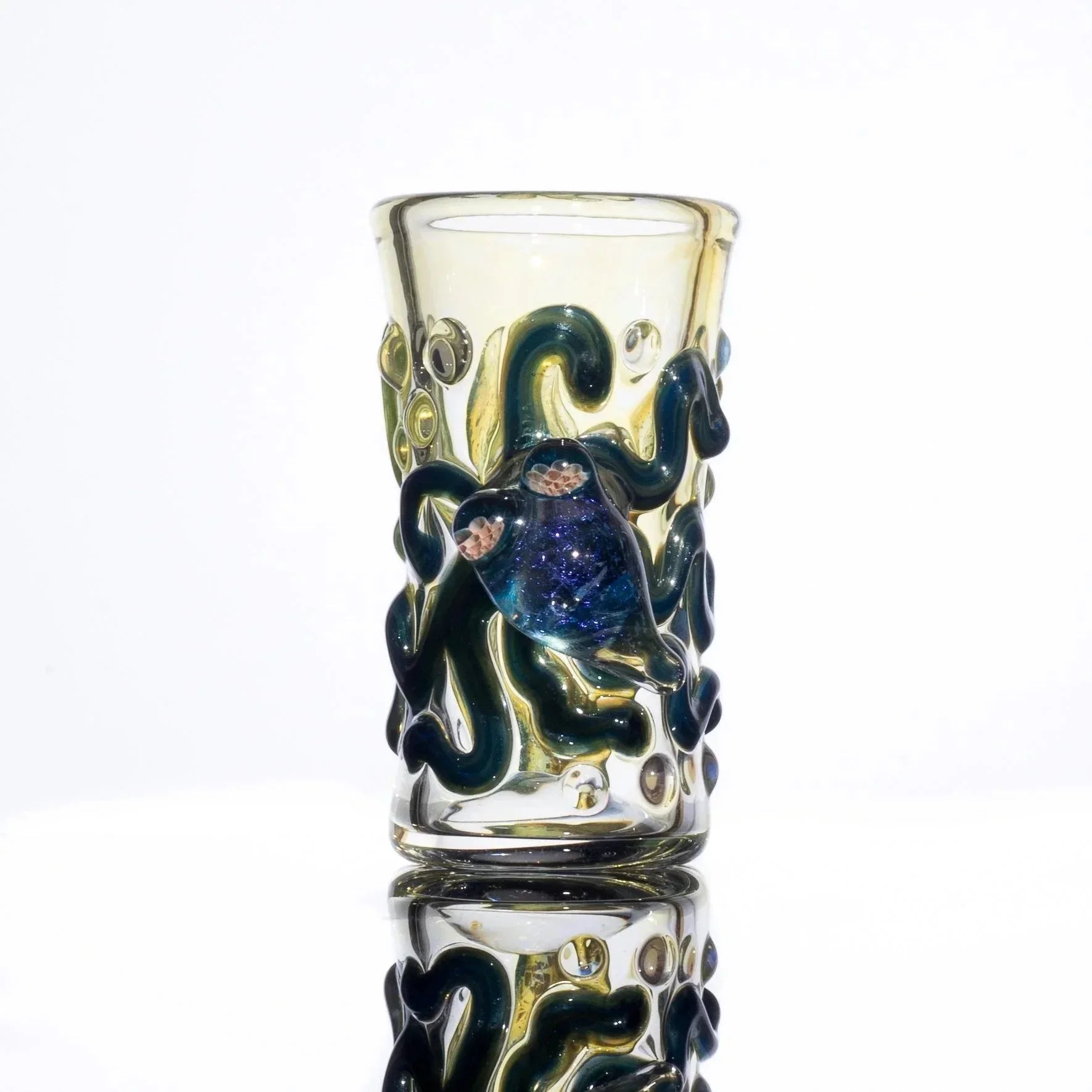 "Shoot the Sh*t" Mystic Glass Octopus Scene Shot Glass 5