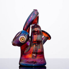 front product shot of glass snake by Niko Cray in Amber Purple