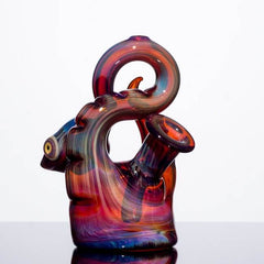 product shot of glass snake by Niko Cray in Amber Purple