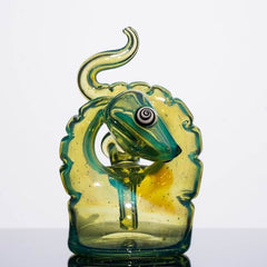 front Product shot of glass nano snake made by Niko Cray in aphrodisiac 