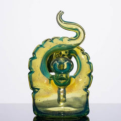rear Product shot of glass nano snake made by Niko Cray in aphrodisiac 