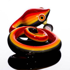 product shot of fire snake tail dry pipe made by niko cray with opal