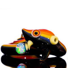product shot of fire snake dry pipe made by niko cray with opal
