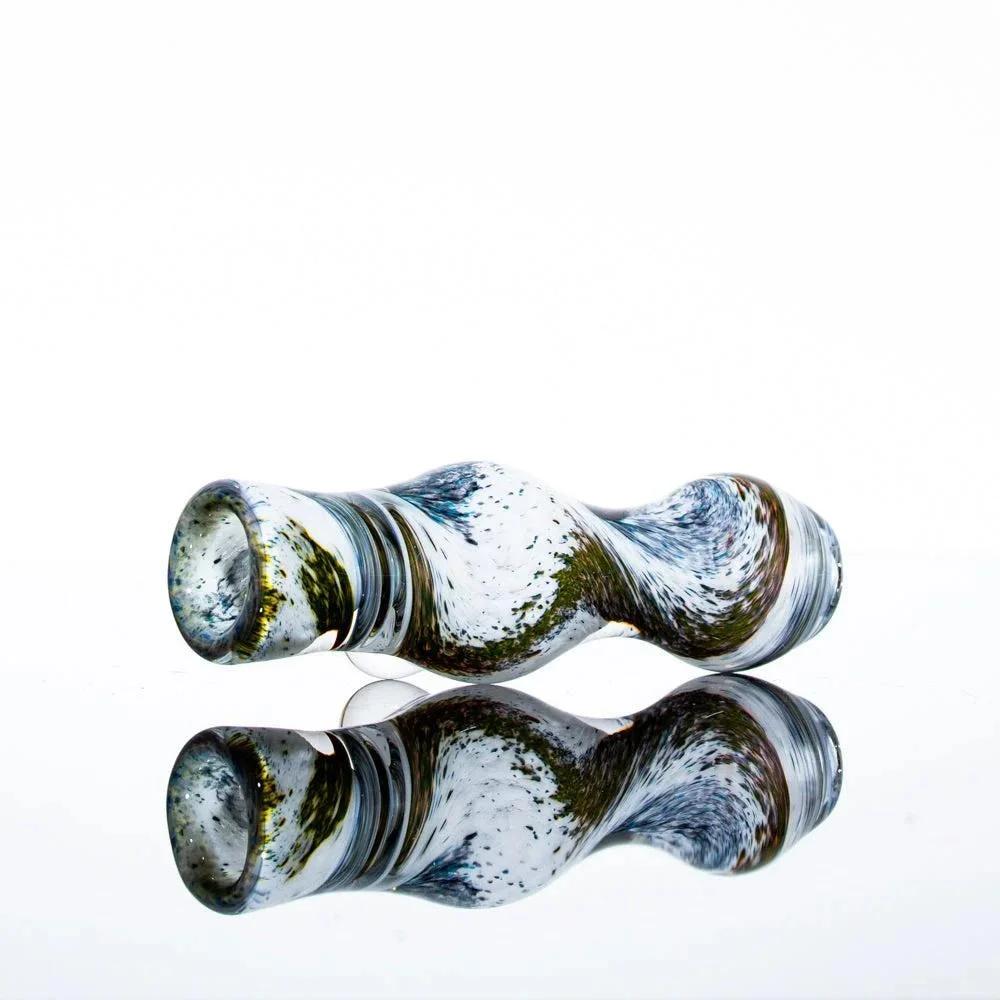 Plug A Nug - Green & White Frit Chillum