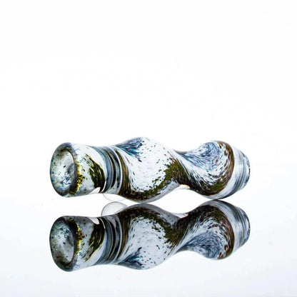 Plug A Nug - Green & White Frit Chillum