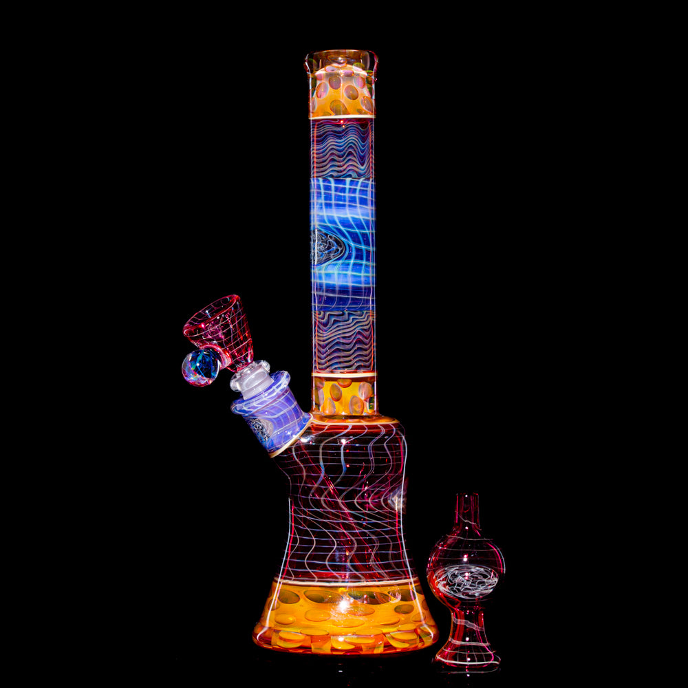 MTP "Relativity" - Inside Out Fumed Royal Jelly & Gold Ruby Mini Tube w/ Matching Slide & Bubble Cap