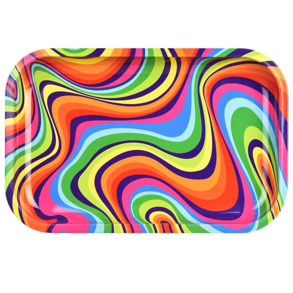 Rolling Tray Medium - Rainbow Swirl