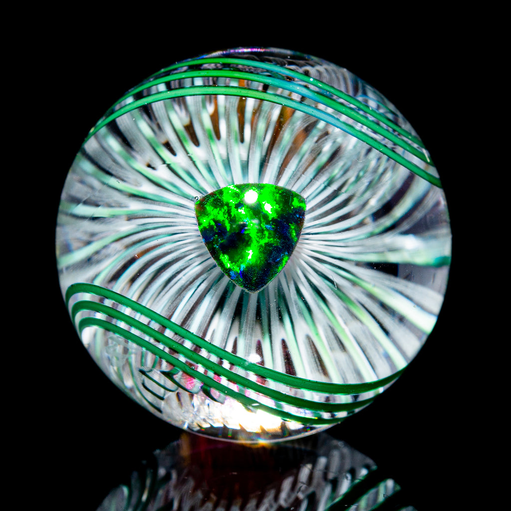Richard Hollingshead - Green Twisted Lace & Reuleaux Green Opal Marble