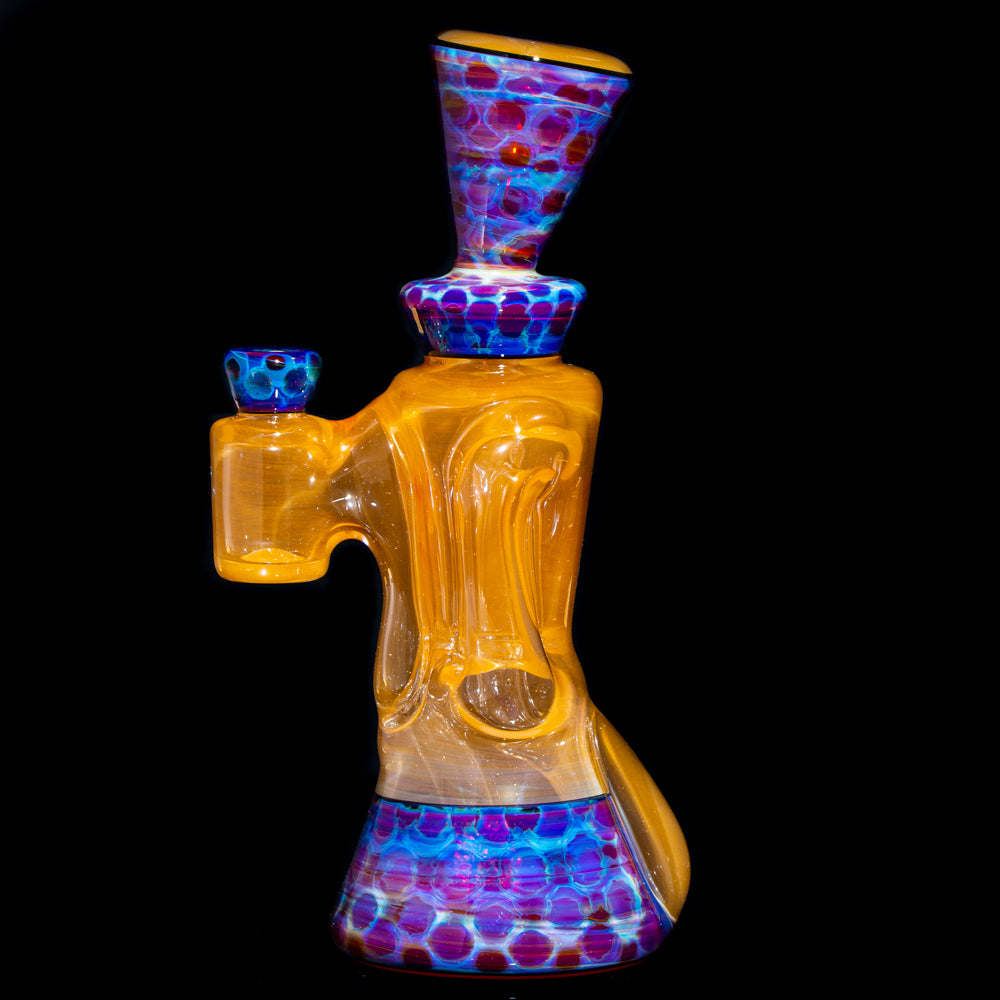 Rycrafted Glass - Peach & Double Amber Purple Recycler
