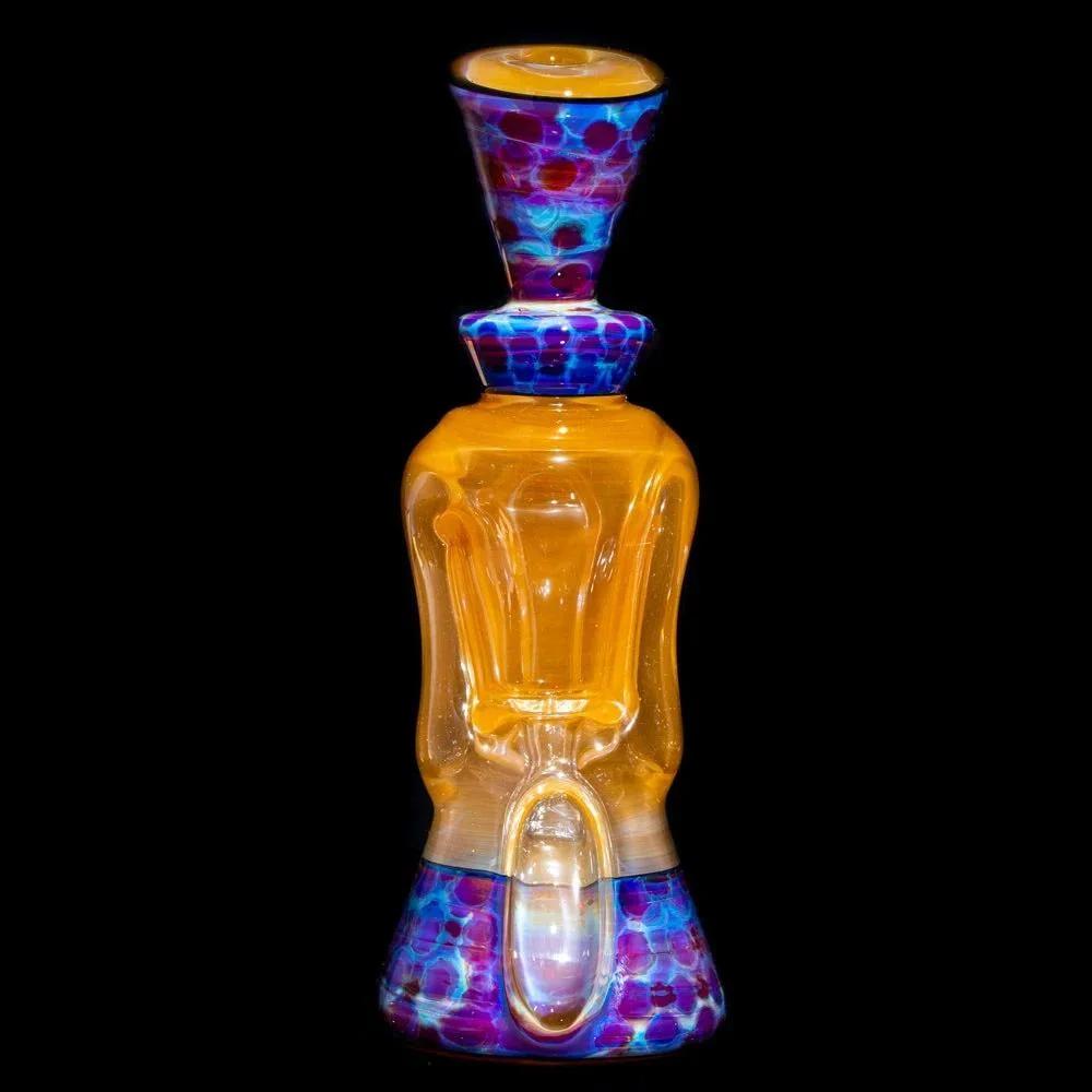 Rycrafted Glass - Peach & Double Amber Purple Recycler