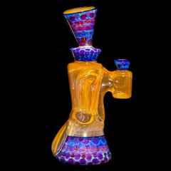 Rycrafted Glass - Peach & Double Amber Purple Recycler