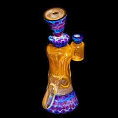 Rycrafted Glass - Peach & Double Amber Purple Recycler