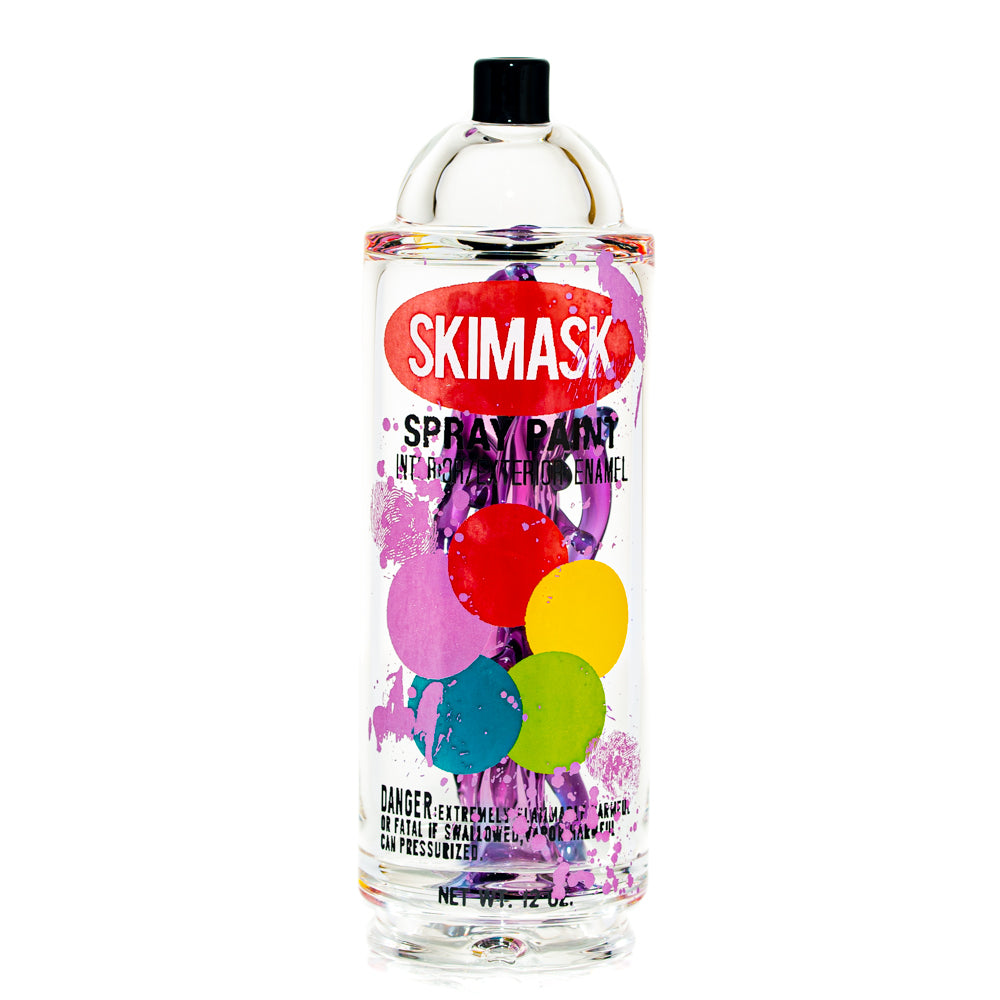 Ski Mask Glass - Purple Amethyst Krylon Label Spray Can Peak Attachment