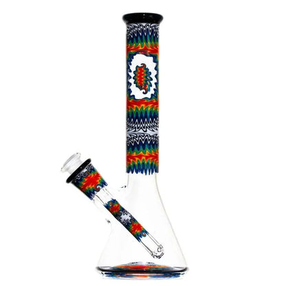 Stevie P - Black & White Rainbow Fade Linework Mini Beaker