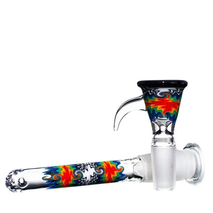 Stevie P - Black & White Rainbow Fade Linework Mini Beaker