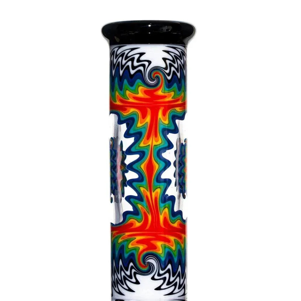 Stevie P - Black & White Rainbow Fade Linework Mini Beaker