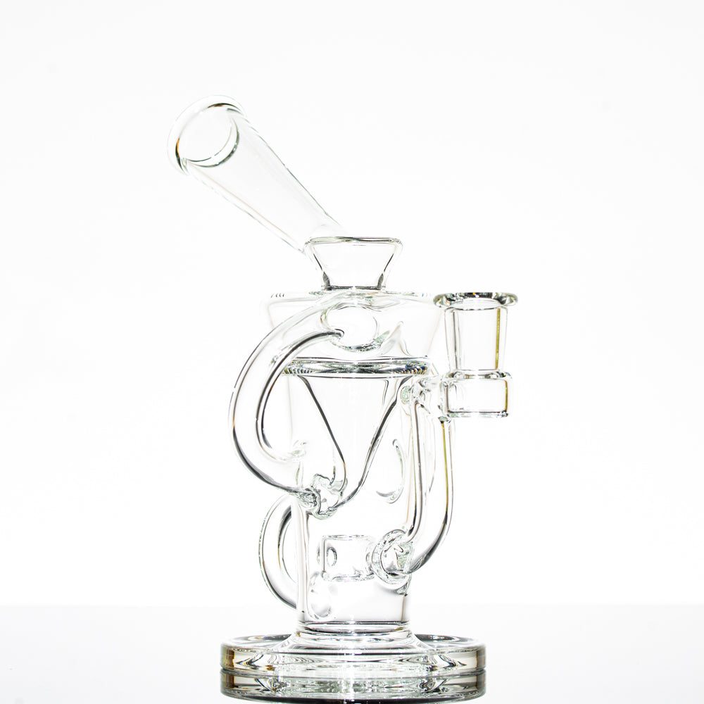 Stevie P - 10mm Clear Double Uptake Klein Recycler